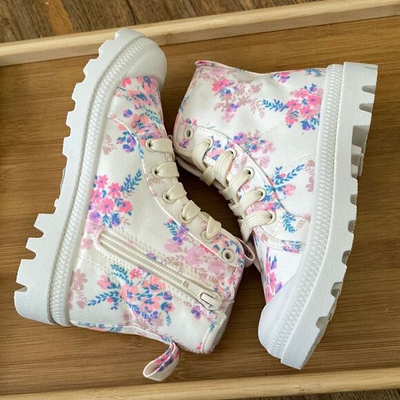 FABKIDS Floral Lug Sole Hi Top Sneakers - Picture 2 of 7